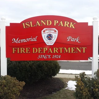 Island Park Fire Department Memorial Park Sign