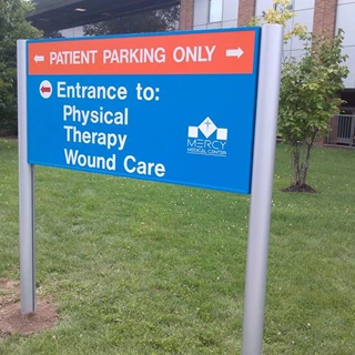 Post and Panel Sign for Mercy Medical Center