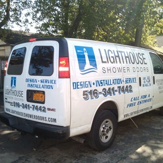Vehicle Graphics for Lighthouse Shower Doors